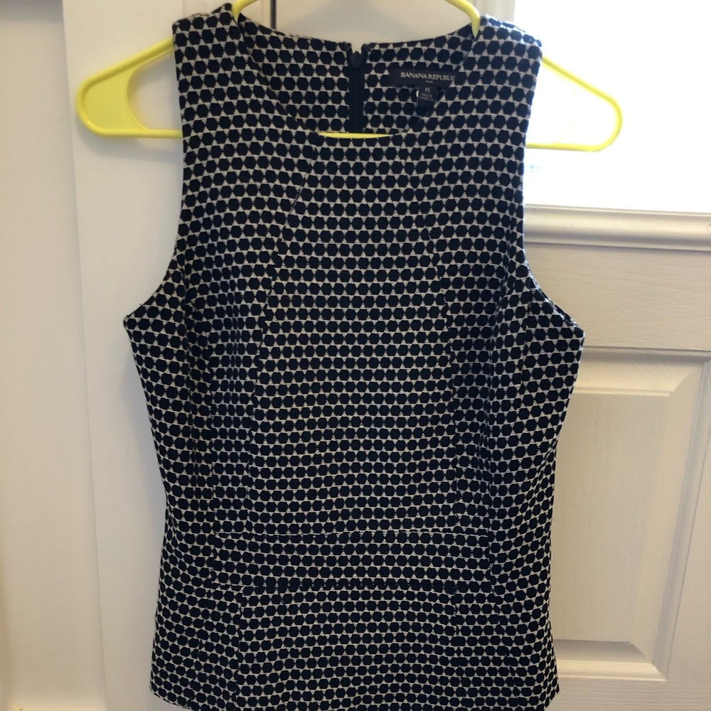 Black and white Banana Republic Blouse